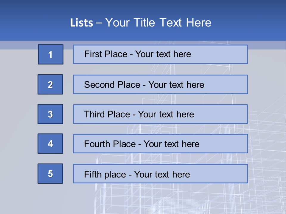Urban Blueprint House PowerPoint Template