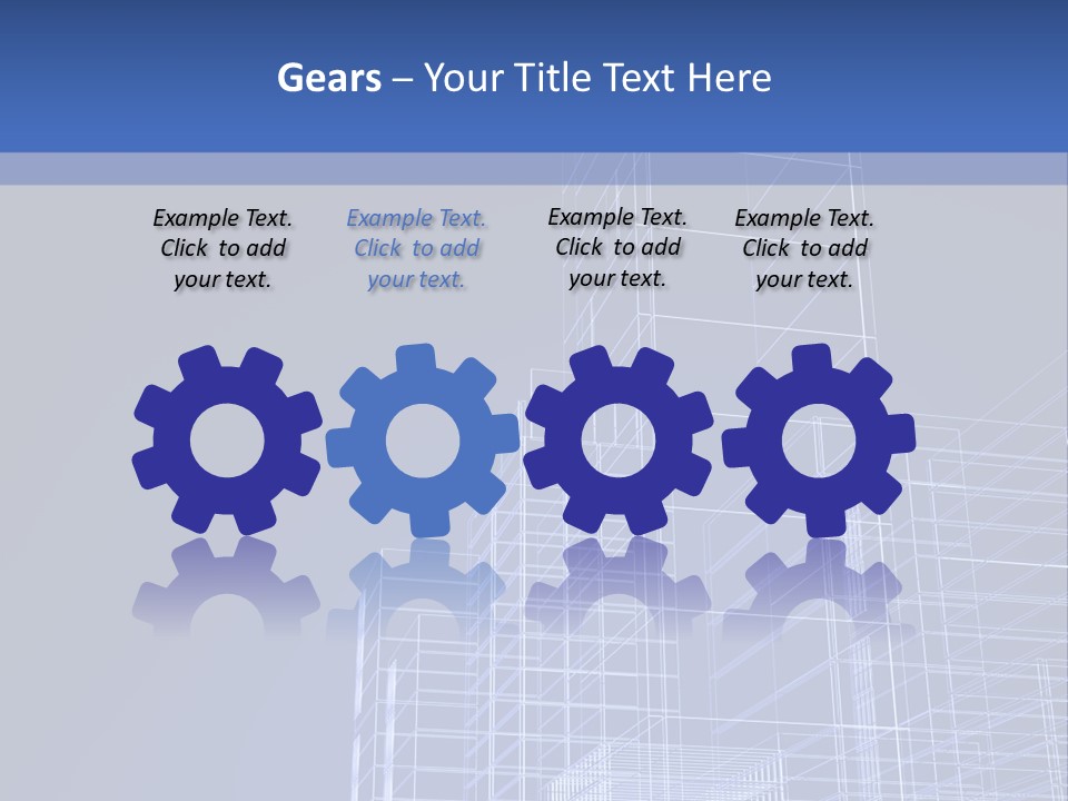 Urban Blueprint House PowerPoint Template