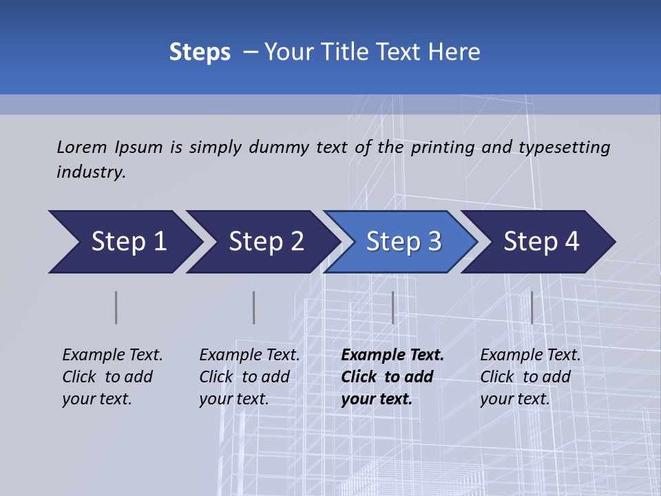 Urban Blueprint House PowerPoint Template