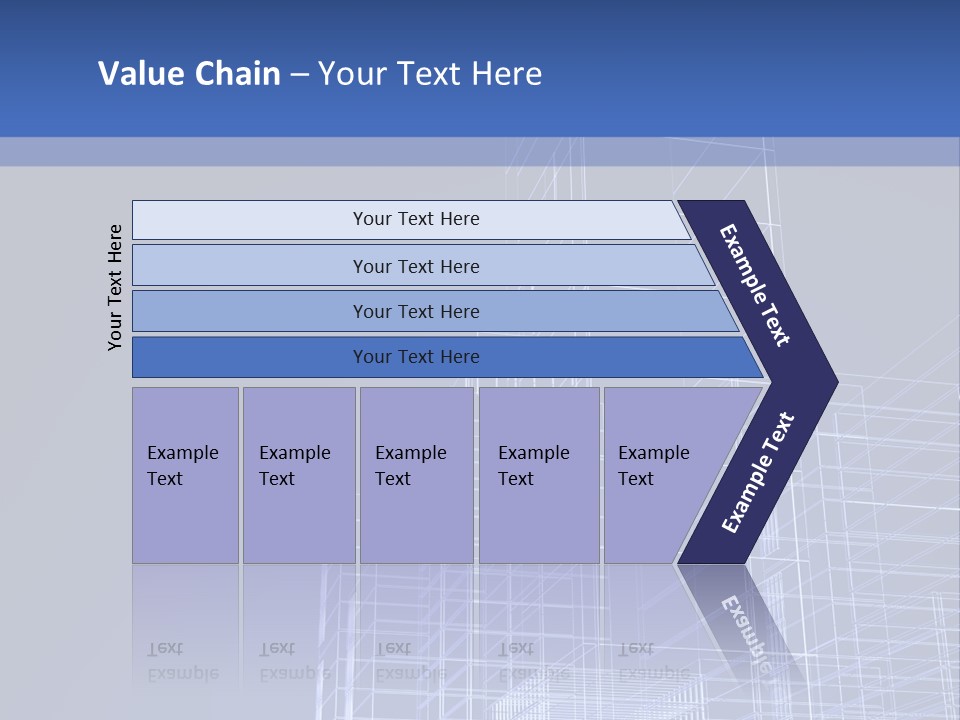 Urban Blueprint House PowerPoint Template