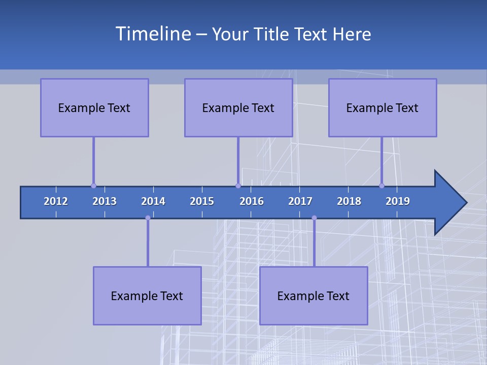 Urban Blueprint House PowerPoint Template