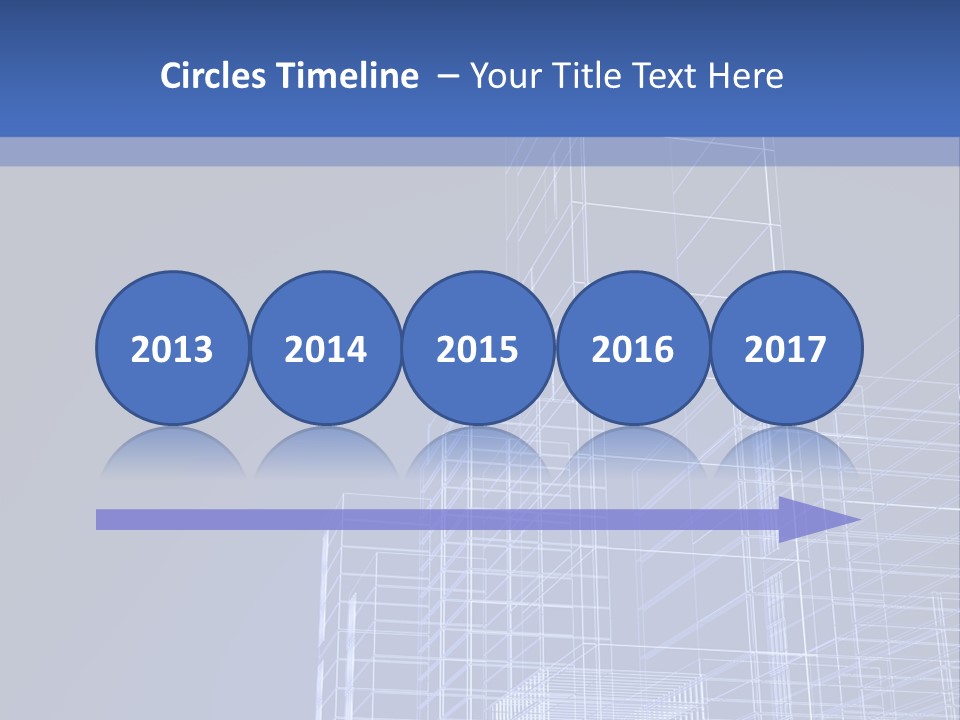Urban Blueprint House PowerPoint Template
