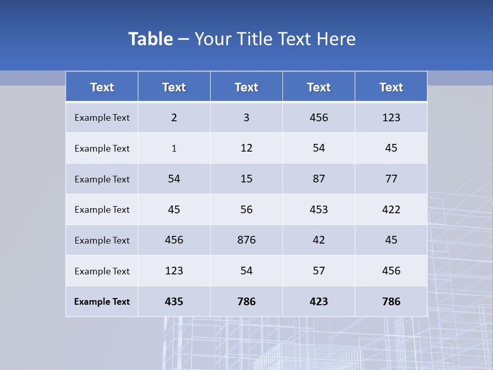 Urban Blueprint House PowerPoint Template