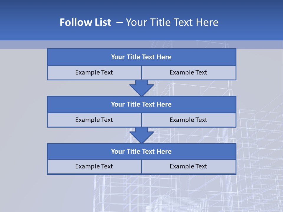 Urban Blueprint House PowerPoint Template