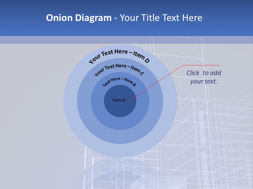 Urban Blueprint House PowerPoint Template
