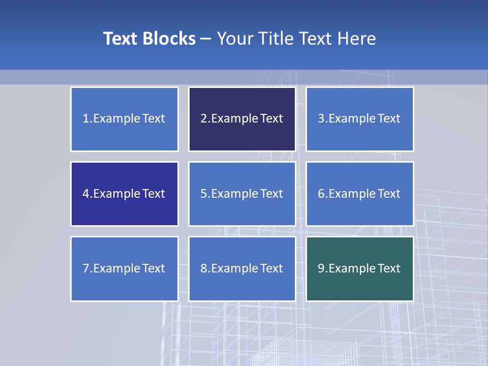 Urban Blueprint House PowerPoint Template