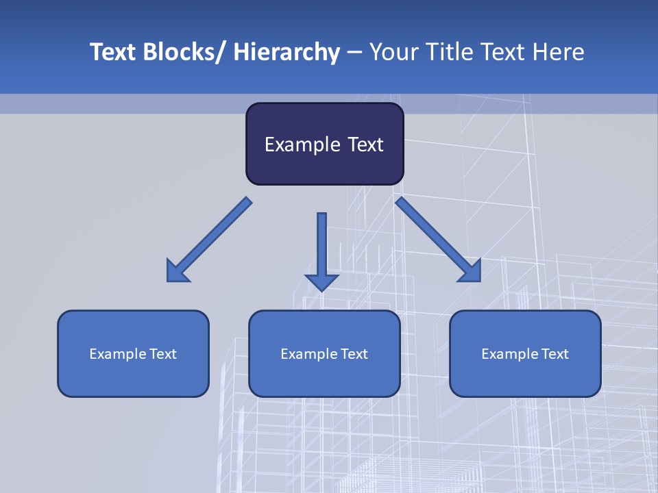 Urban Blueprint House PowerPoint Template