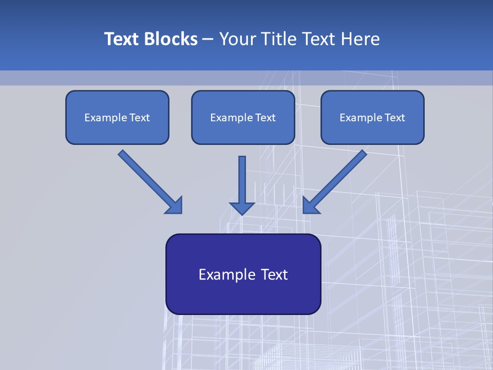 Urban Blueprint House PowerPoint Template