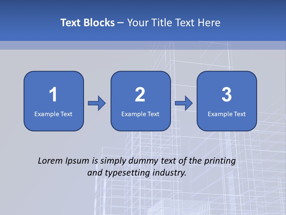 Urban Blueprint House PowerPoint Template