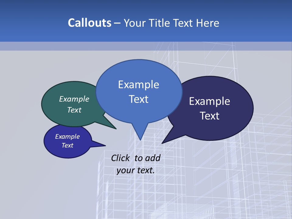 Urban Blueprint House PowerPoint Template