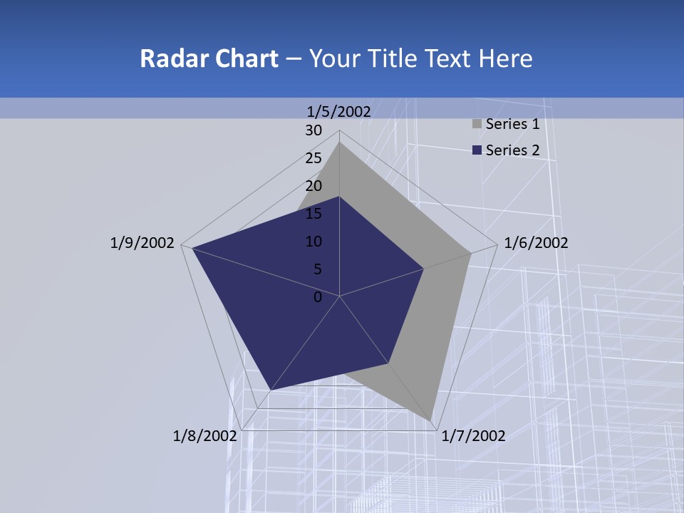 Urban Blueprint House PowerPoint Template