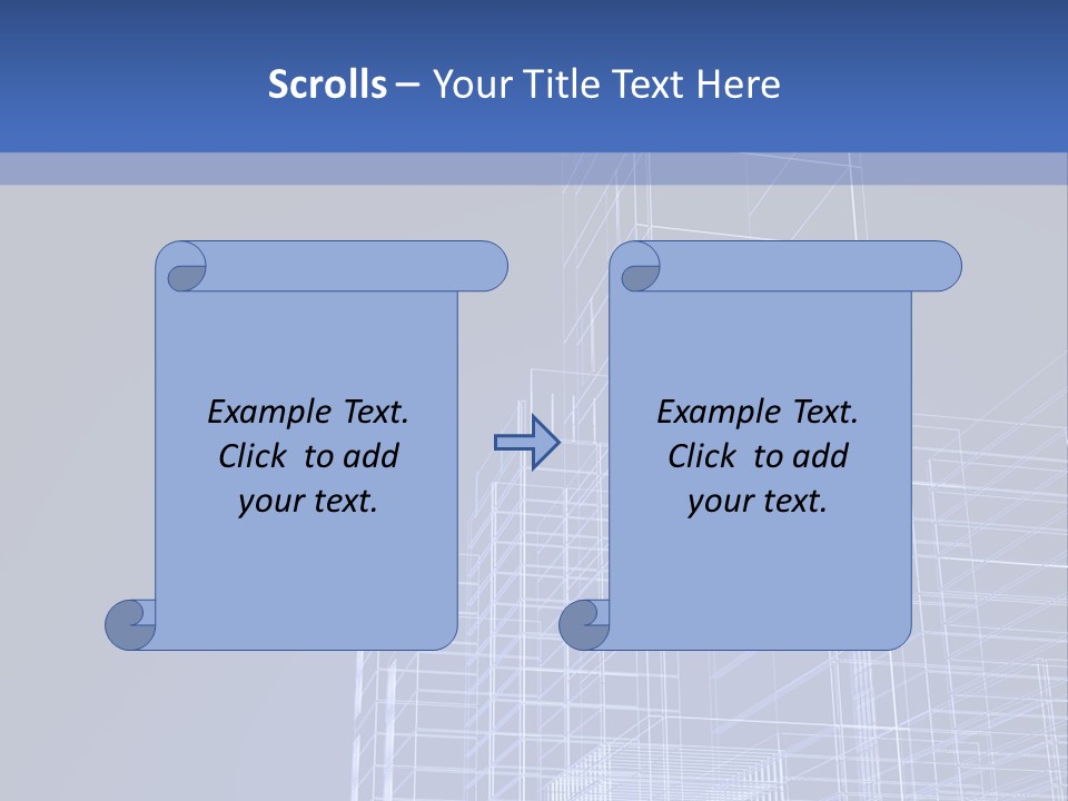 Urban Blueprint House PowerPoint Template