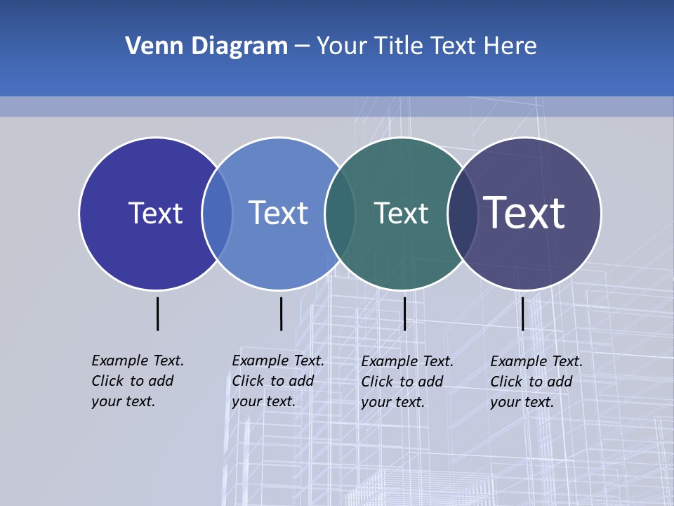 Urban Blueprint House PowerPoint Template