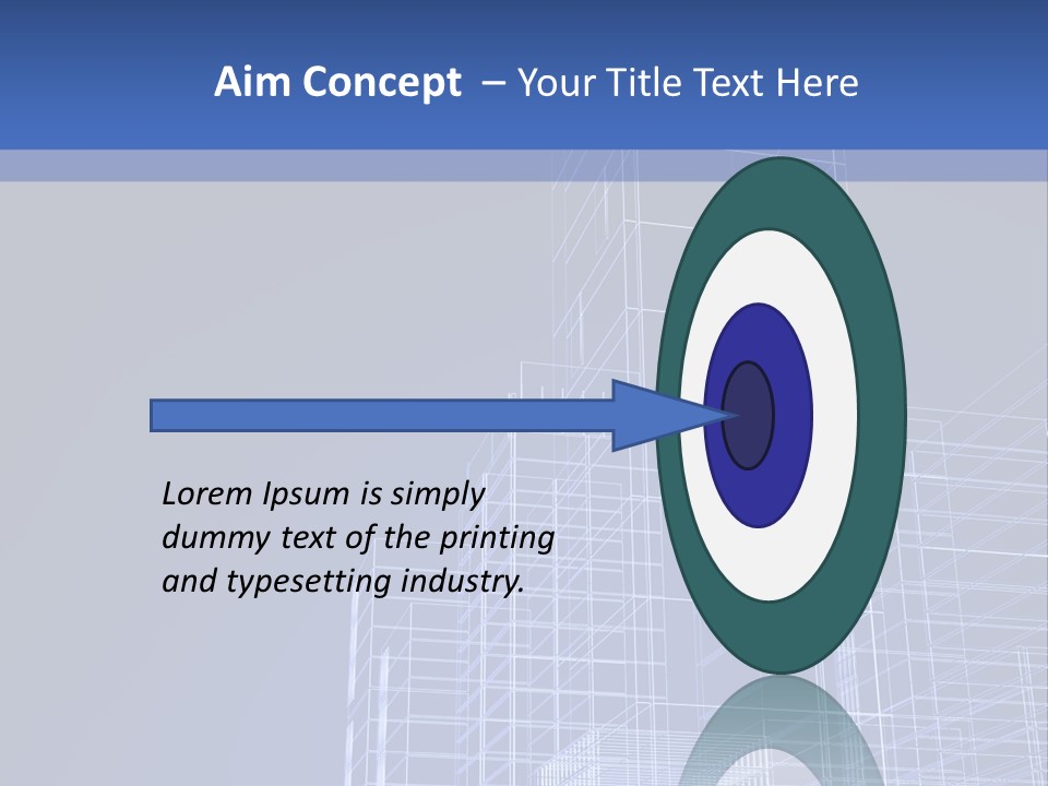 Urban Blueprint House PowerPoint Template