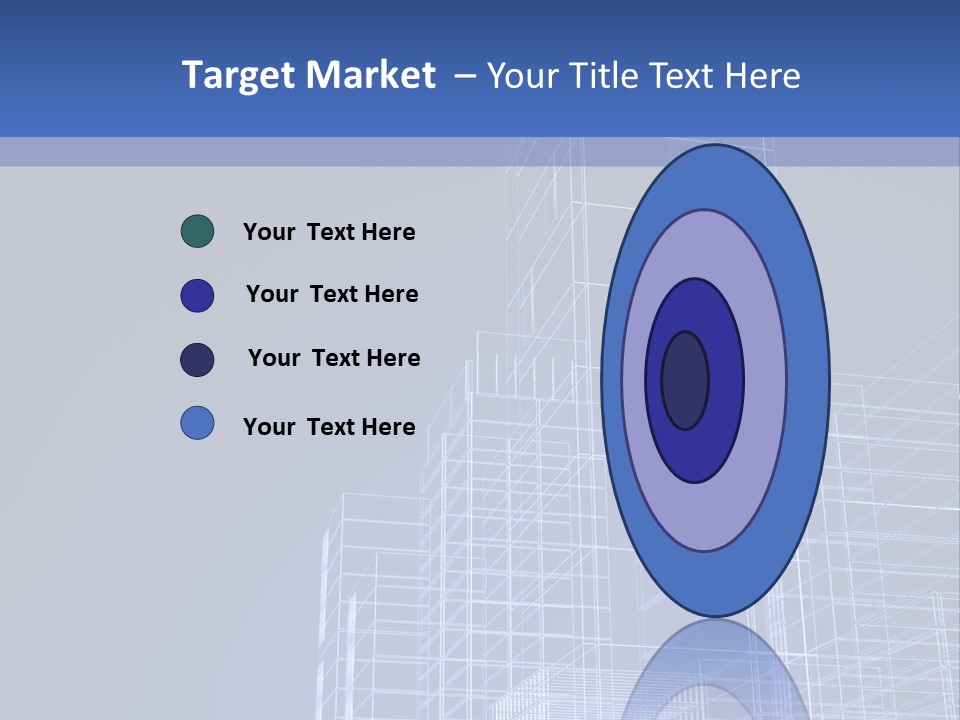 Urban Blueprint House PowerPoint Template