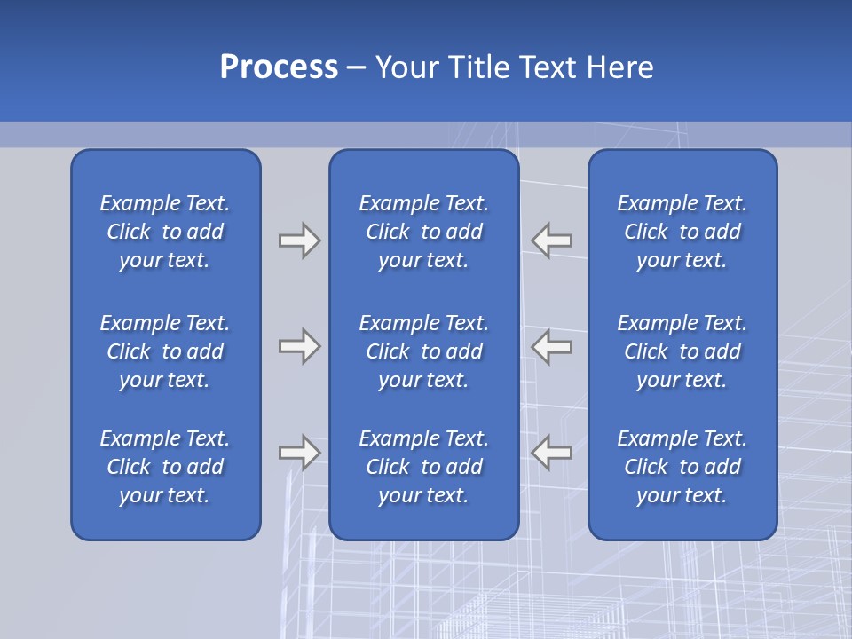 Urban Blueprint House PowerPoint Template