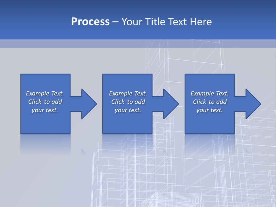 Urban Blueprint House PowerPoint Template