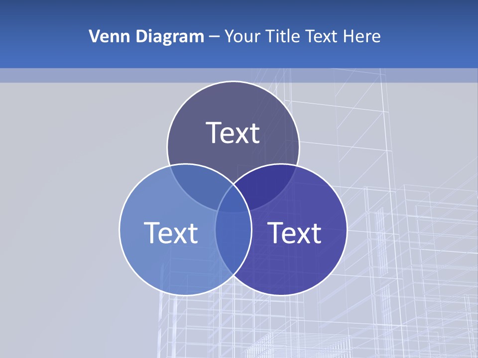 Urban Blueprint House PowerPoint Template