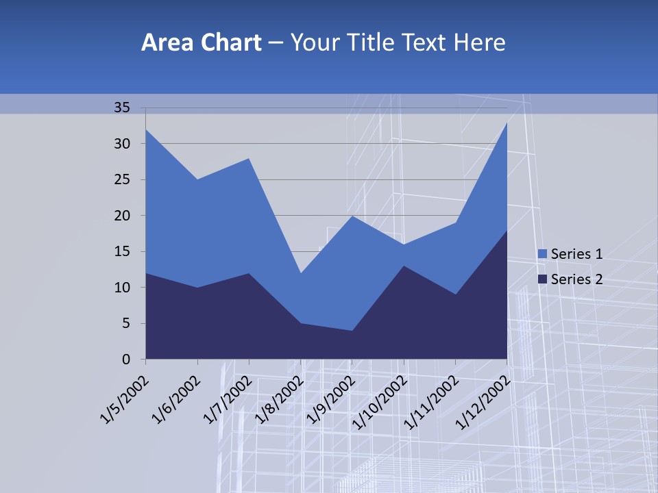 Urban Blueprint House PowerPoint Template