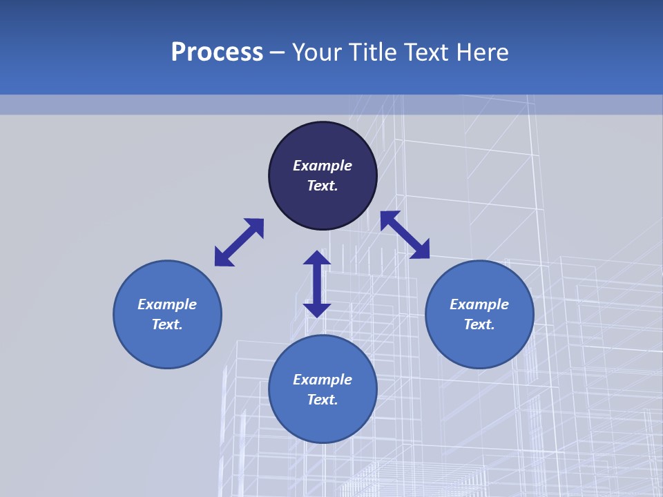 Urban Blueprint House PowerPoint Template