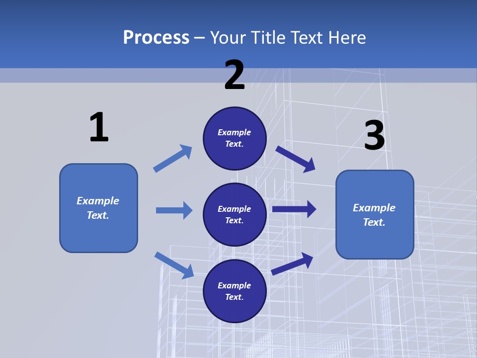 Urban Blueprint House PowerPoint Template