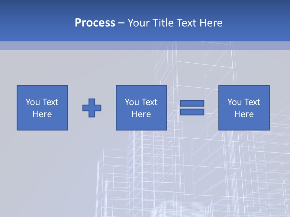 Urban Blueprint House PowerPoint Template