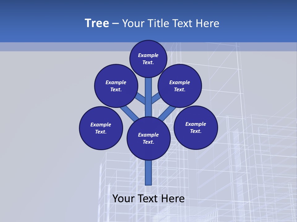 Urban Blueprint House PowerPoint Template