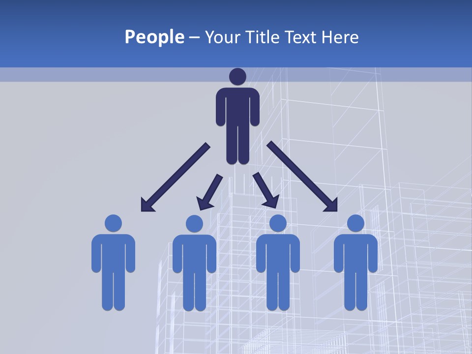 Urban Blueprint House PowerPoint Template