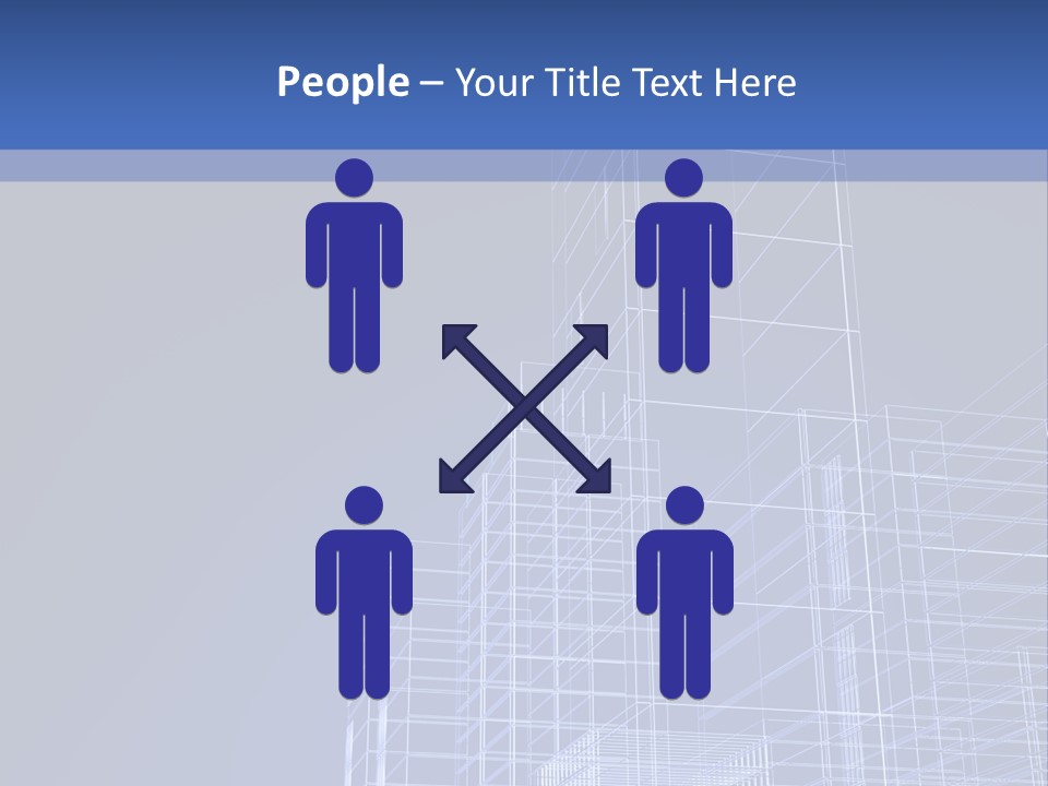 Urban Blueprint House PowerPoint Template