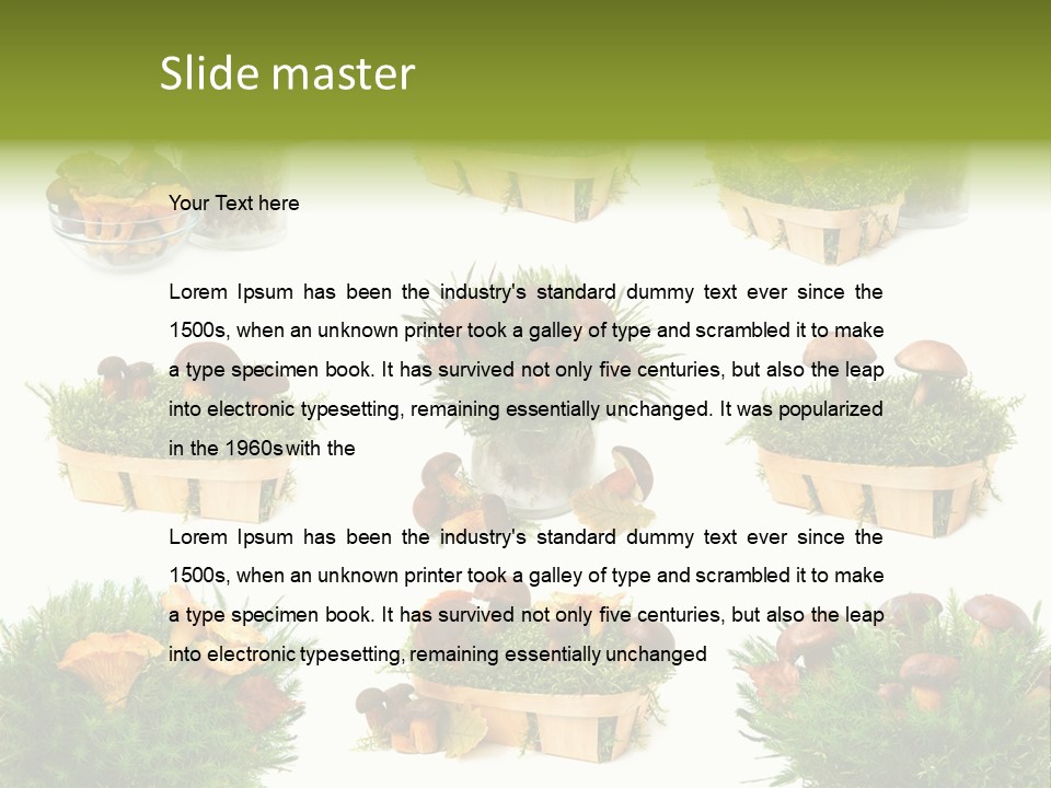 Yellow Grass Bouquet PowerPoint Template