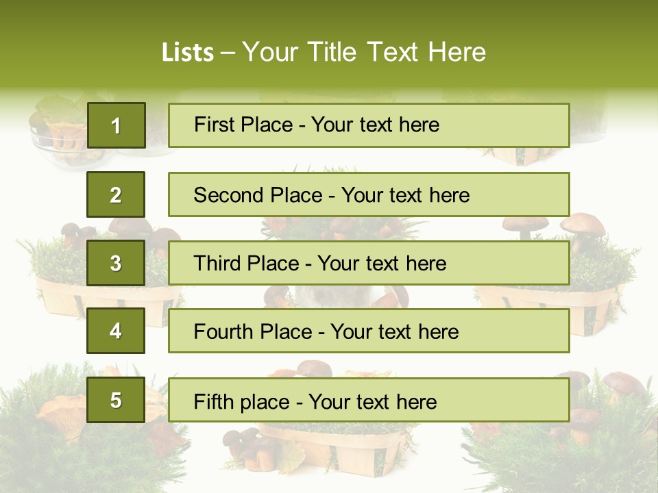 Yellow Grass Bouquet PowerPoint Template