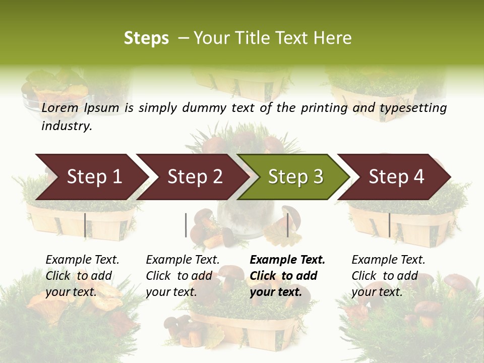 Yellow Grass Bouquet PowerPoint Template