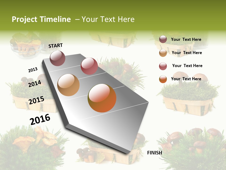 Yellow Grass Bouquet PowerPoint Template
