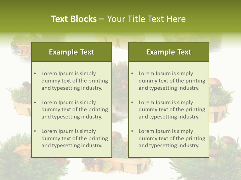 Yellow Grass Bouquet PowerPoint Template