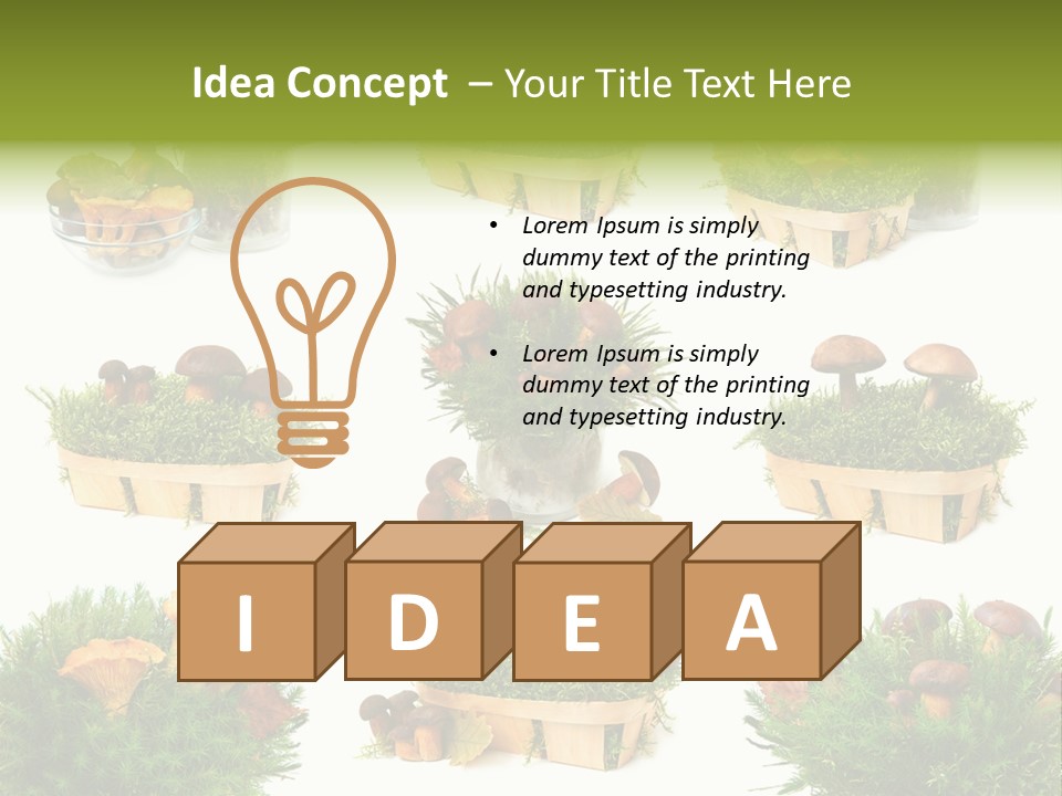 Yellow Grass Bouquet PowerPoint Template