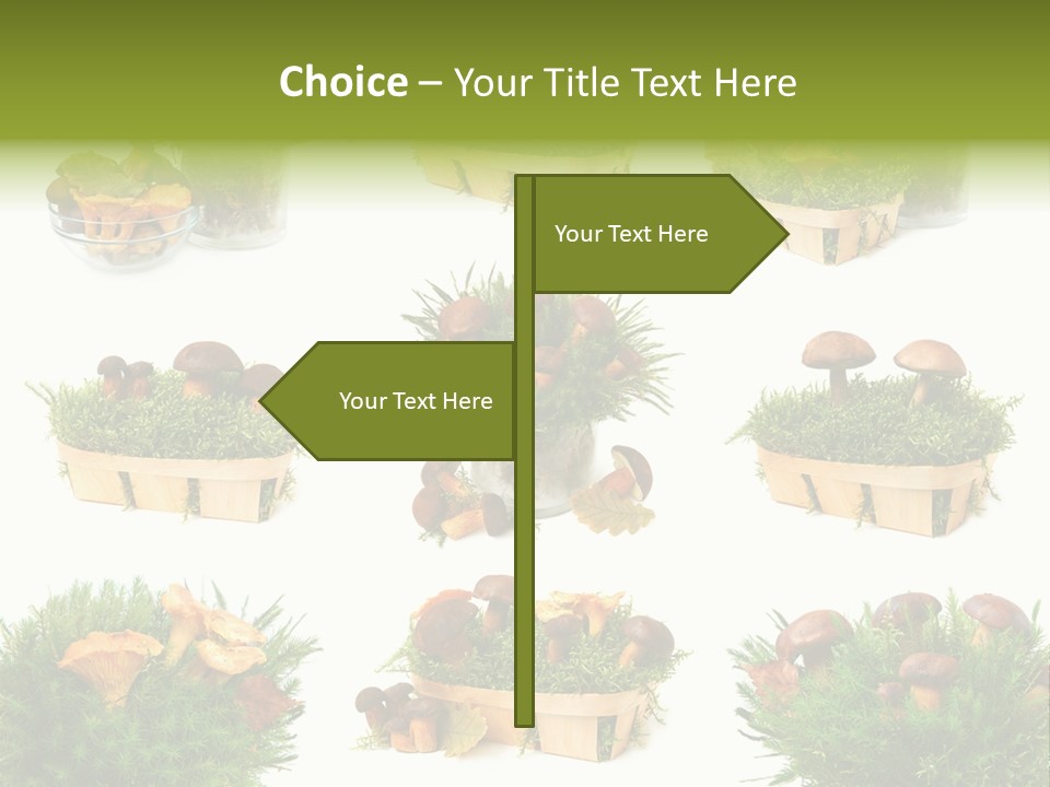 Yellow Grass Bouquet PowerPoint Template