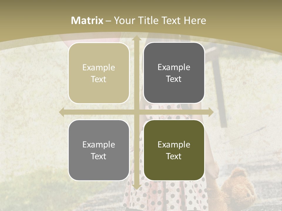 Child With Teddy Bear PowerPoint Template