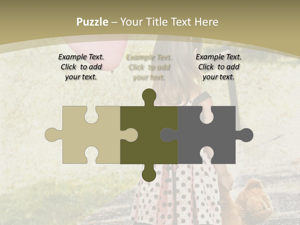 Child With Teddy Bear PowerPoint Template