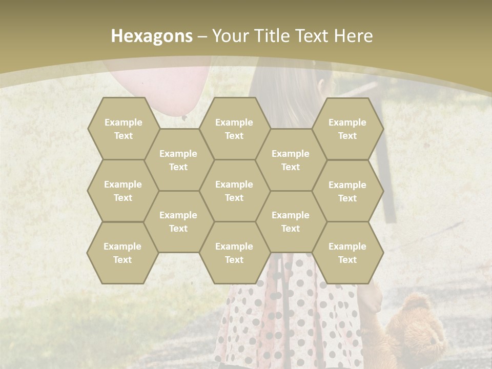 Child With Teddy Bear PowerPoint Template