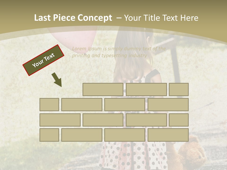 Child With Teddy Bear PowerPoint Template