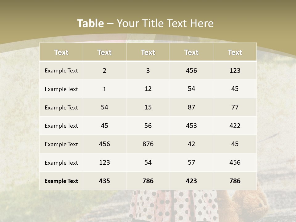 Child With Teddy Bear PowerPoint Template