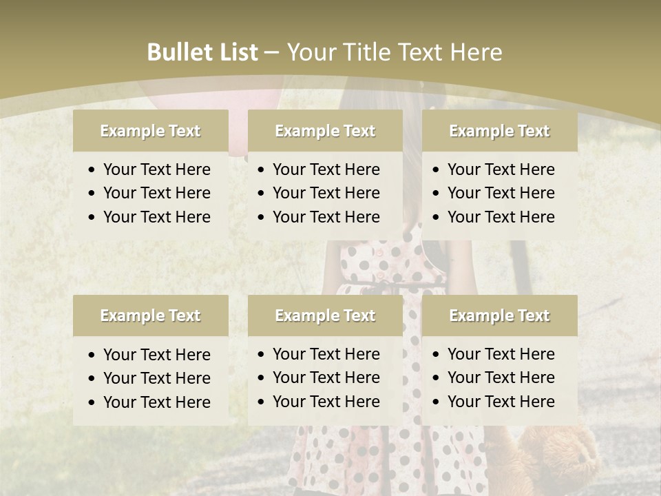 Child With Teddy Bear PowerPoint Template