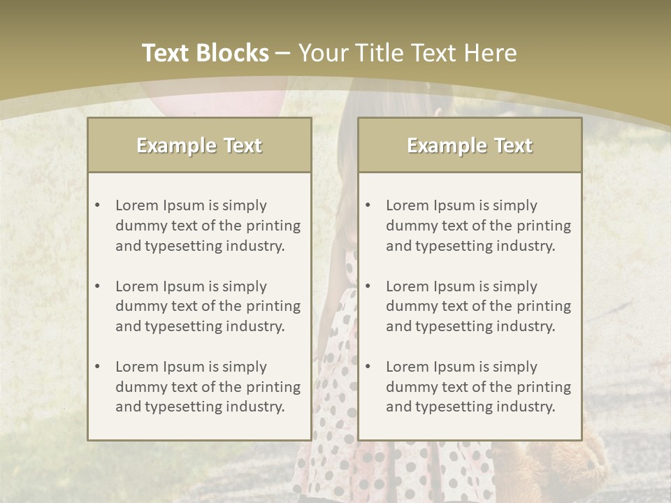 Child With Teddy Bear PowerPoint Template