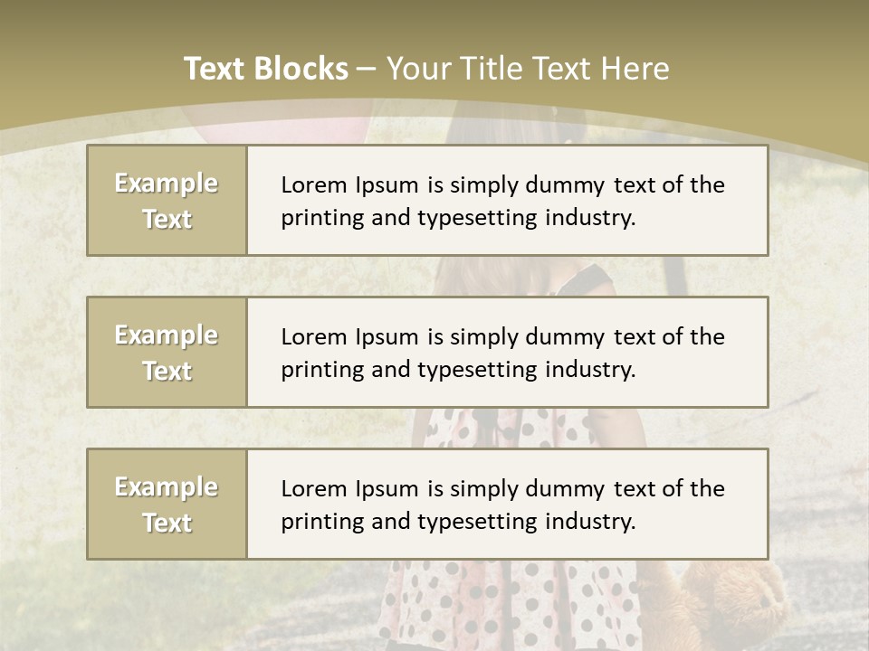 Child With Teddy Bear PowerPoint Template