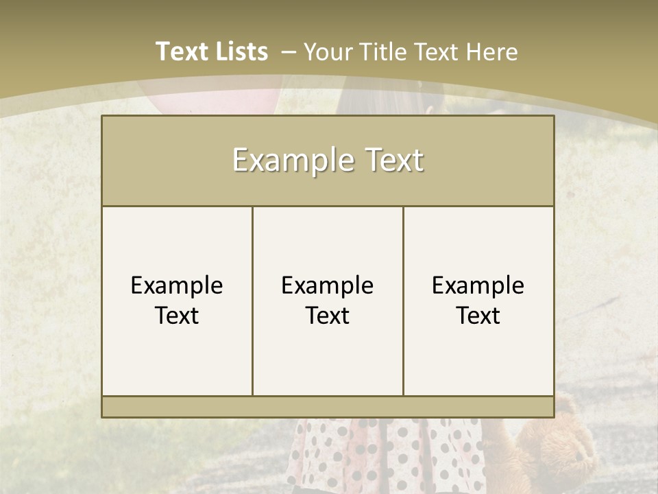 Child With Teddy Bear PowerPoint Template