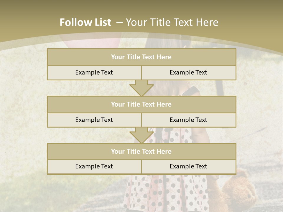 Child With Teddy Bear PowerPoint Template