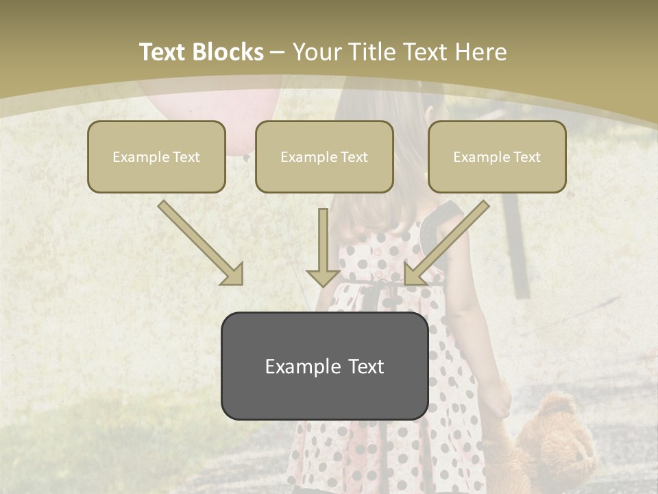 Child With Teddy Bear PowerPoint Template