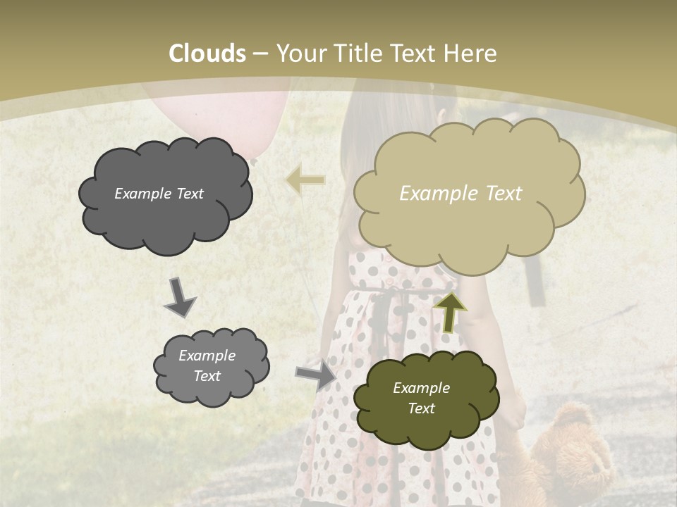 Child With Teddy Bear PowerPoint Template