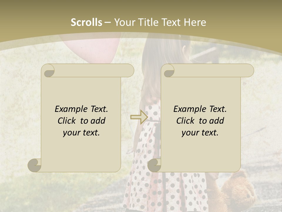 Child With Teddy Bear PowerPoint Template