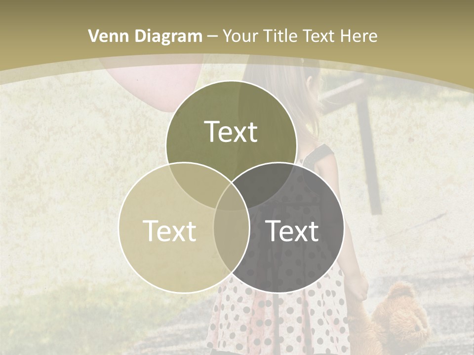 Child With Teddy Bear PowerPoint Template